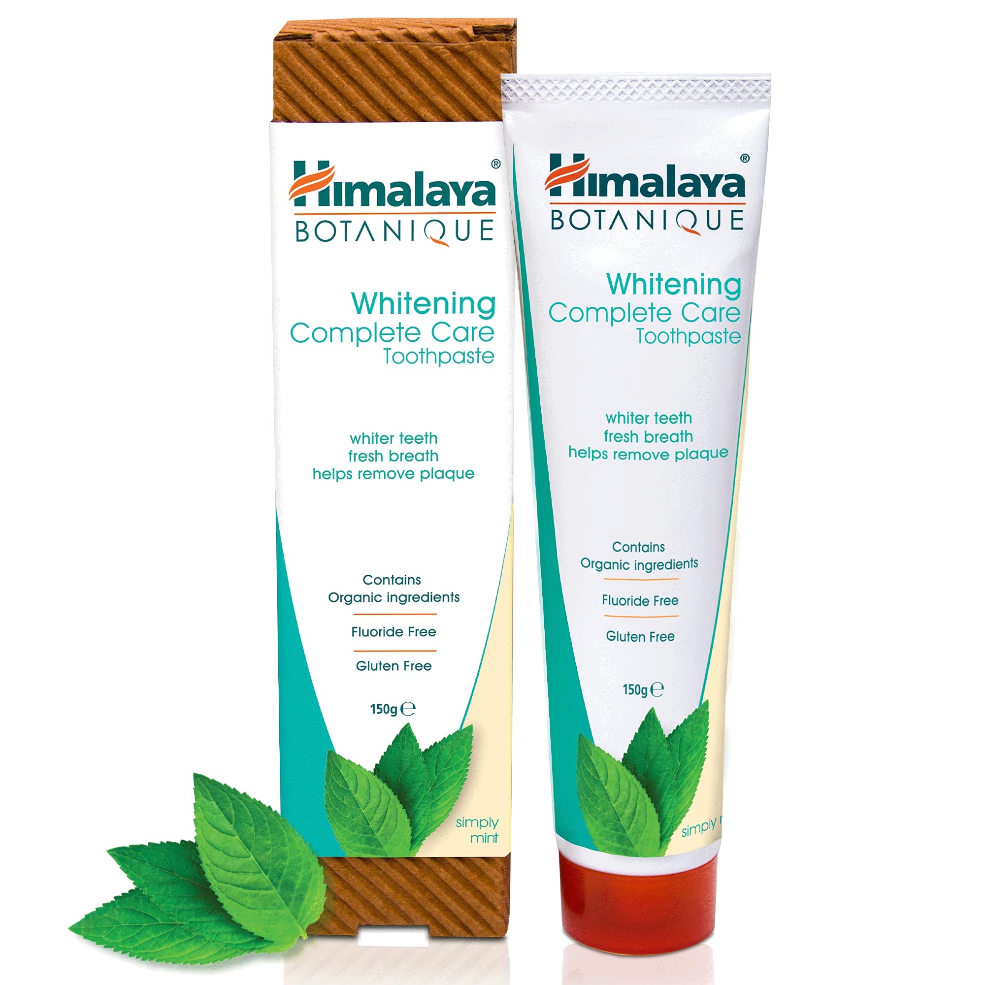Himalaya Botanique Complete Care Whitening Toothpaste, Simply Mint, for a Clean Mouth, Whiter Teeth and Fresh Breath, 5.29 oz