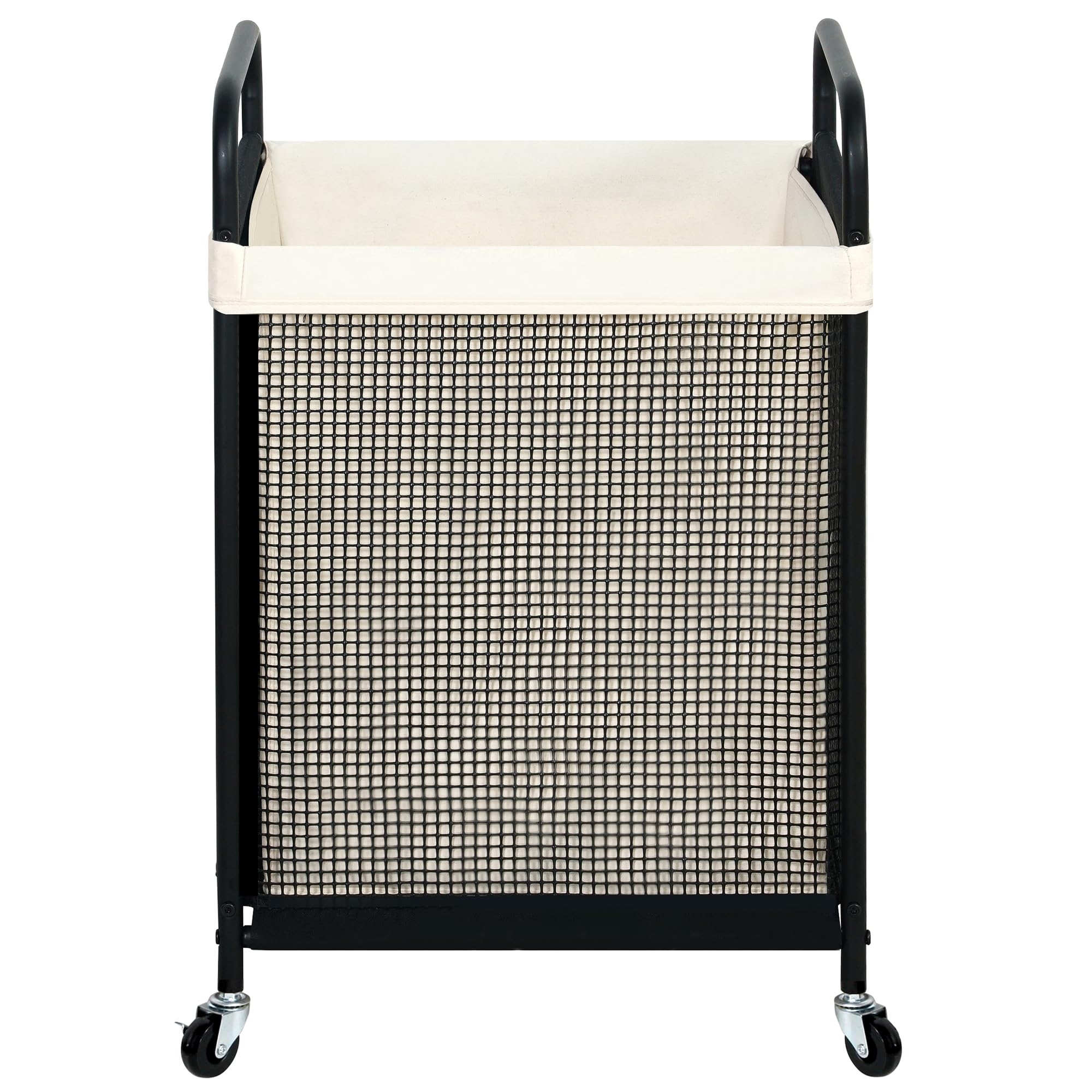 STO STO Laundry Hamper, 90L Rolling Laundry Sorter Cart with Removable and Washable Liner Bag, Rolling Clothes Hamper with Metal Handle for Laundry Room and Bedroom