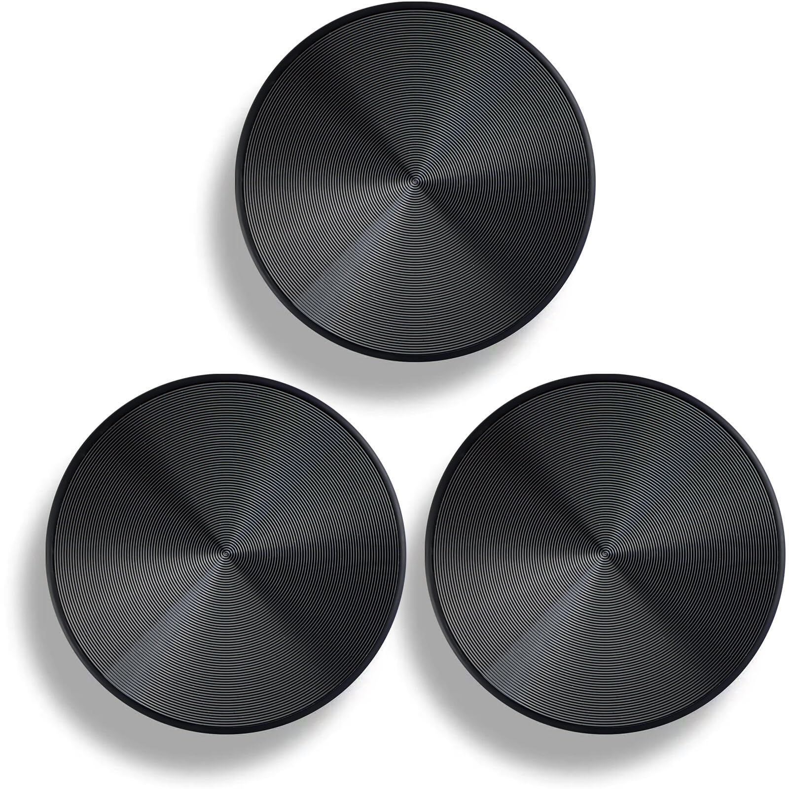 3 Pack Aluminum Alloy CD Pattern Expandible Collapsible Mobile Phone Grip Stand Holder for Smartphone Tablet Cell Phone Accessory - Black