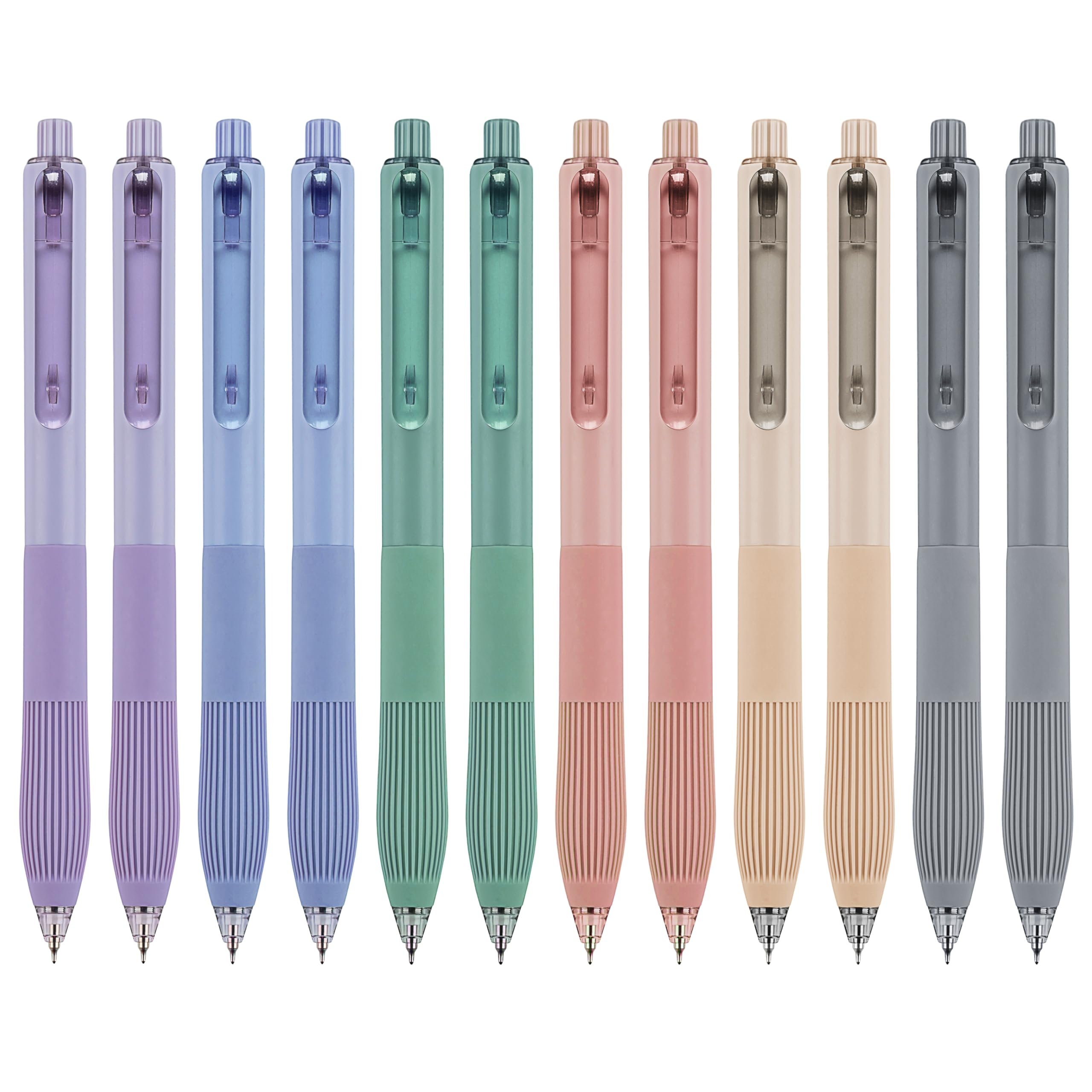 Linbsunne Gel Pens Black Ink Pens for Office 0.5mm Fine Point Pens Smooth Writing Retractable Work Pen (12-count)