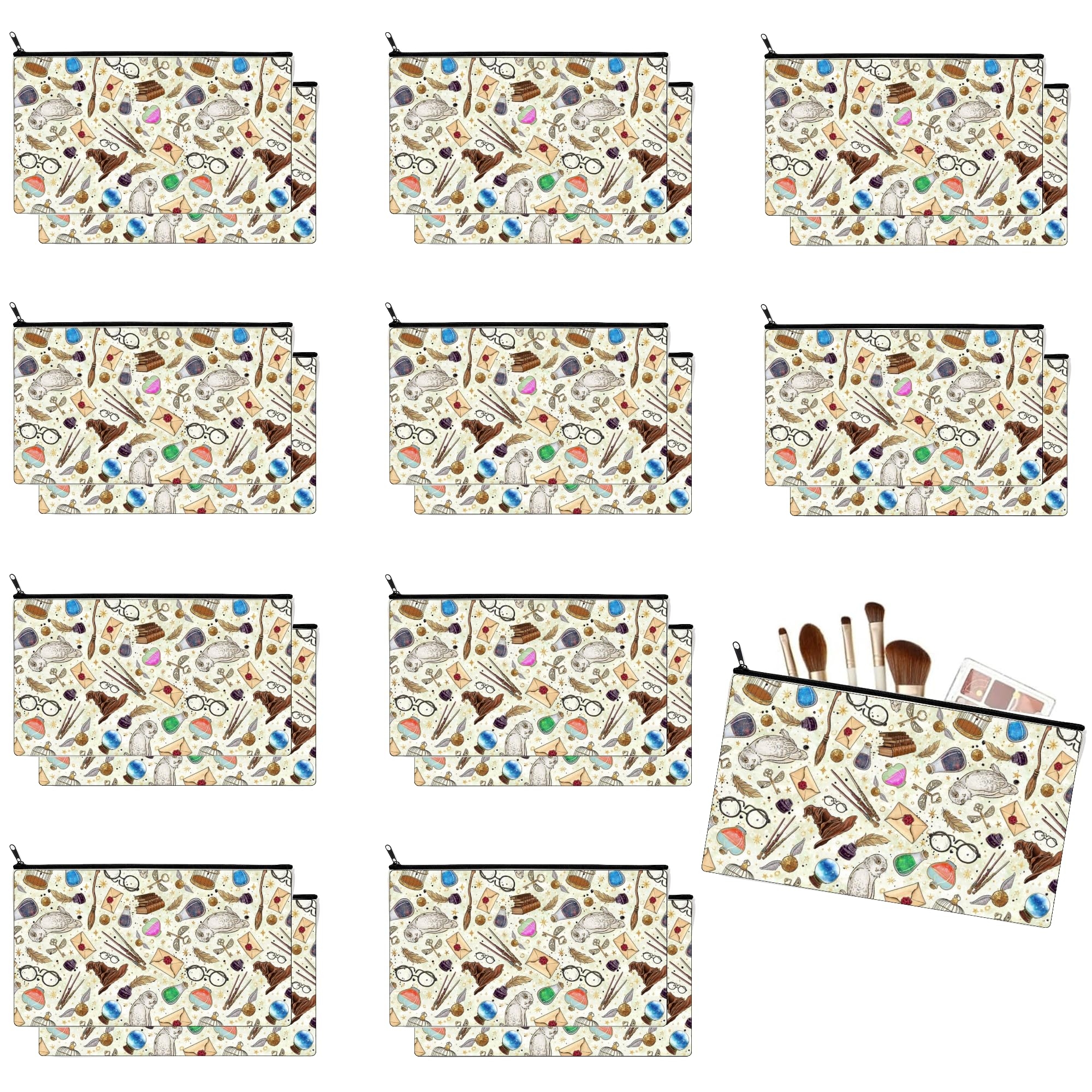 Echoglimmer 20 PCS Makeup Bag Wizard Harry Party Favors, Gift Bags, Harry Party Supplies, Fans Makeup Bag, Decorations Gift Bag, Harry Birthday Party Favors, Party Bags - H2