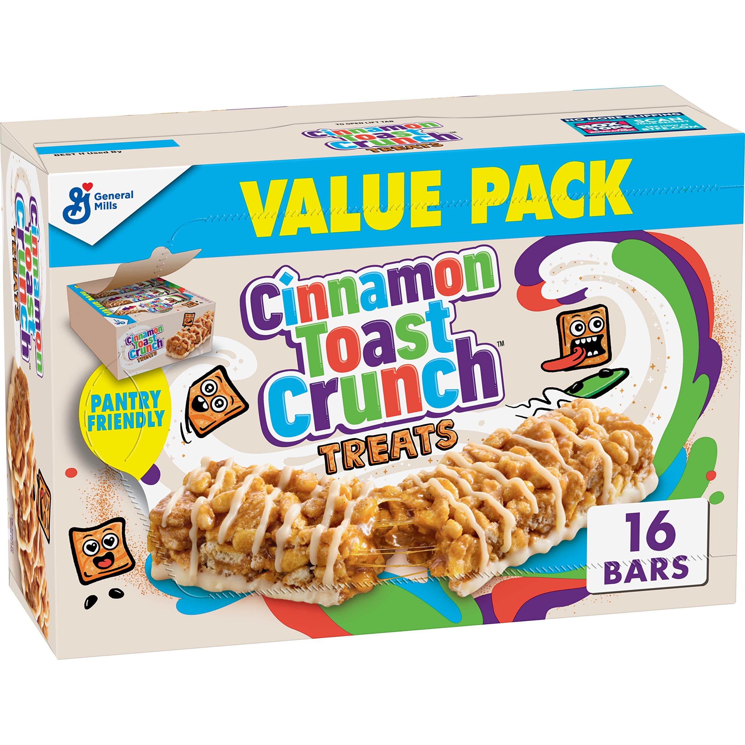 Cinnamon Toast Crunch Breakfast Cereal Treat Bars, Snack Bars, 16 ct (Pack of 4)