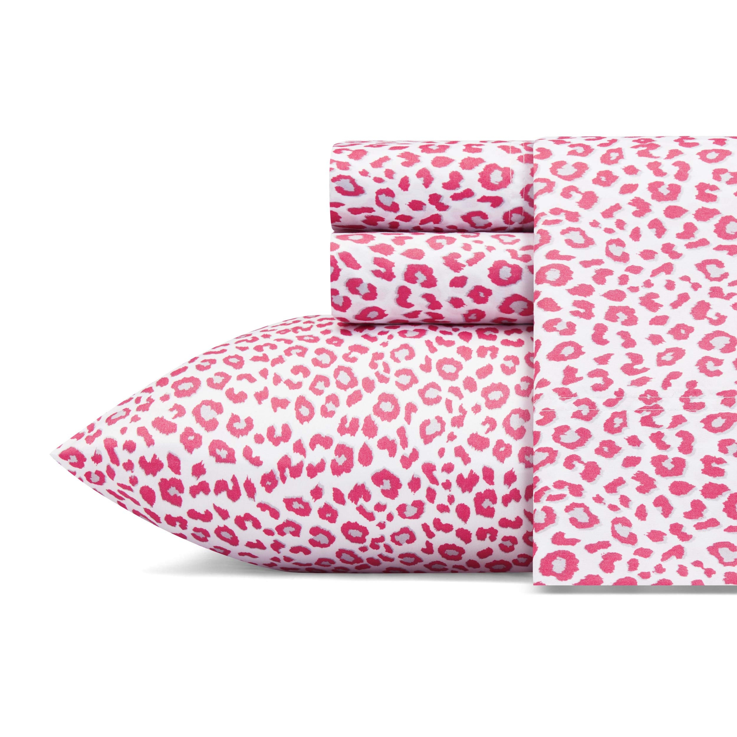 Betsey Johnson - Queen Bed Sheets, Soft Bedding with Matching Pillowcase, Fade & Wrinkle Resistant, Lightweight for Year Round Use (Leopard)
