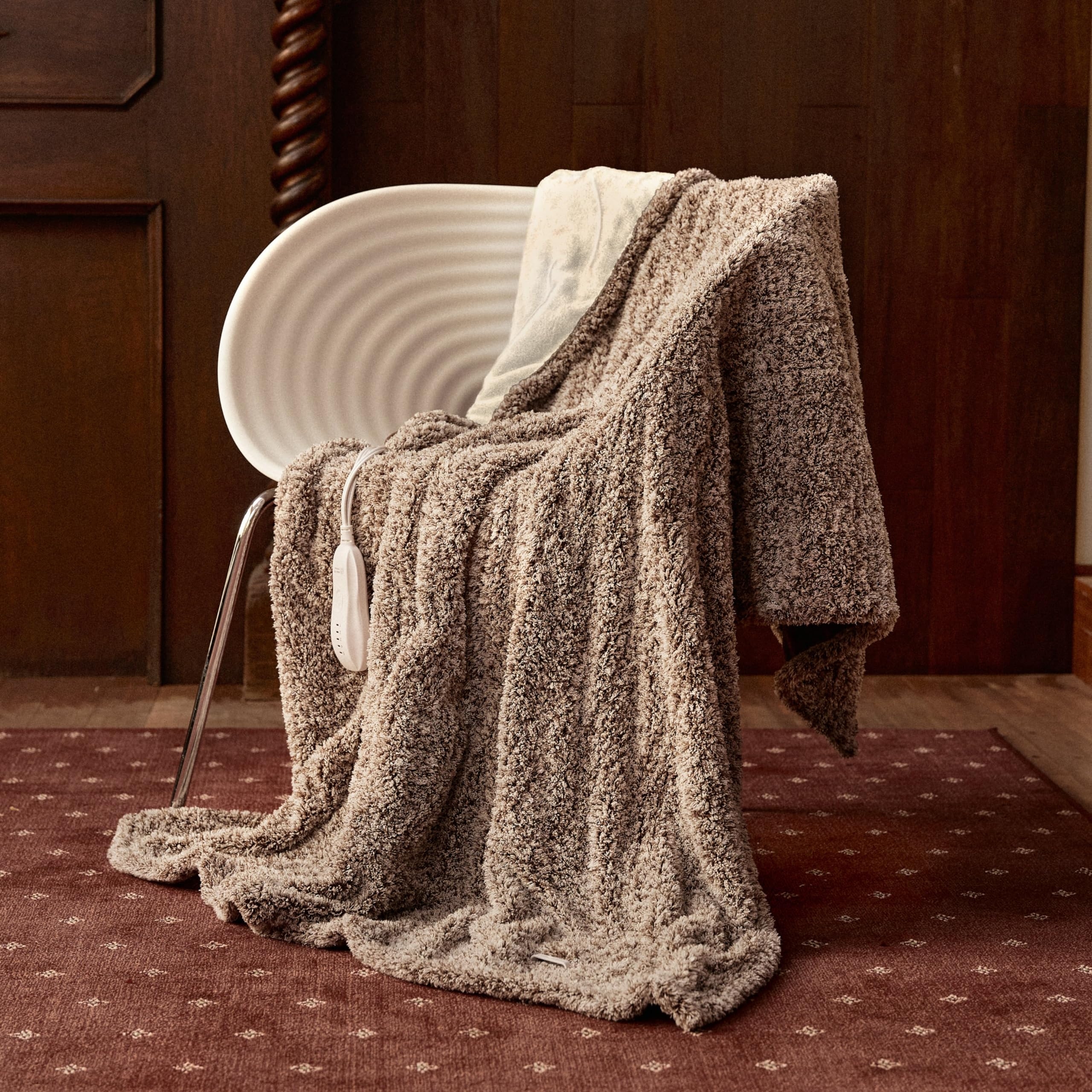 Templewet Heated Blanket Electric Throw 50" x 60" -Heated Throw Blanket with 5 Heating Levels & 3 Hours Auto Off,Machine Washable,ETL & FCC Certification,Over-Heat Protect（Racoon）