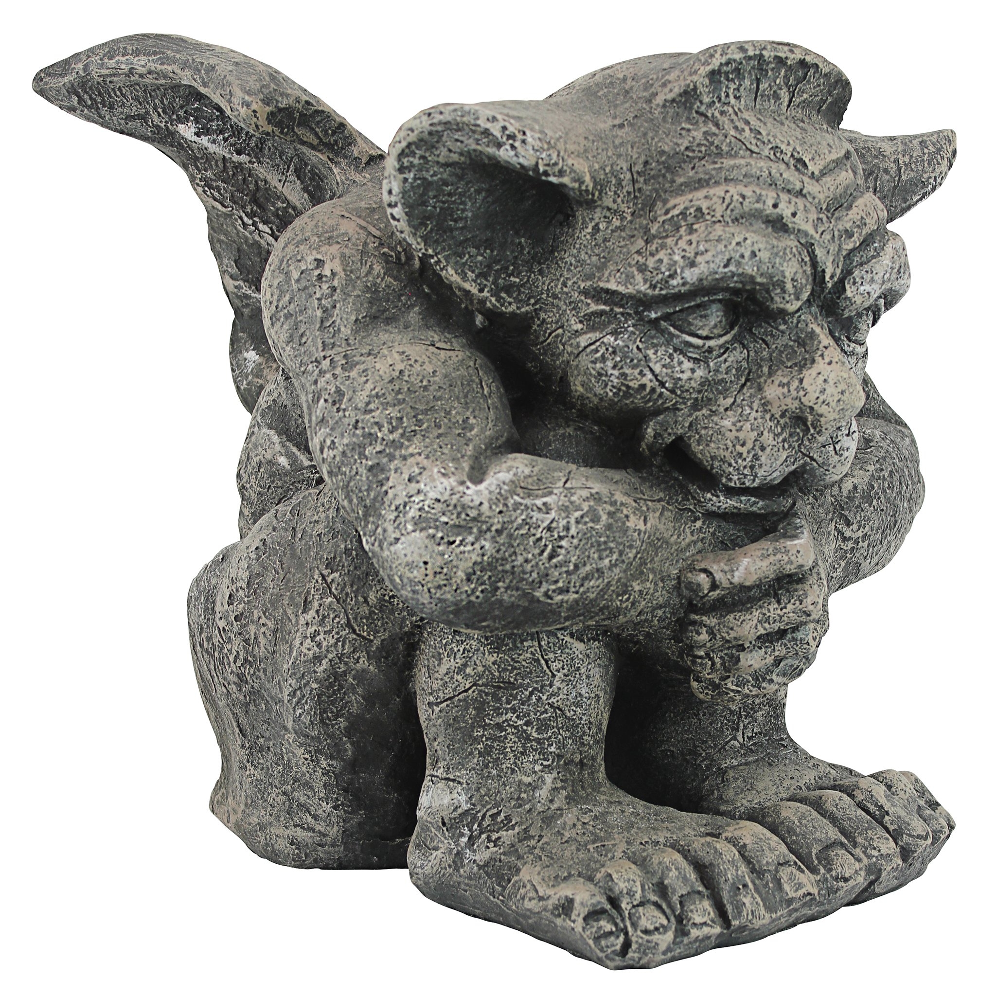 Design Toscano Emmett The Gargoyle Sculpture Gothic Statue, Living Room or Office Decor, Small 10 Inch Tall, Cast Stone Resin, Gray Stone Finish