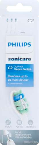 Philips Sonicare C2 Plaque Control - Genuine Replacement Electric Toothbrush Heads, White, 3 Pack, HX9023/65 - Image 2