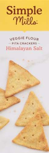Simple Mills Veggie Pita Crackers, Himalayan Salt - Gluten Free, Vegan, Healthy Snacks, Paleo Friendly, 4.25 Ounce (Pack of 1) - Image 11
