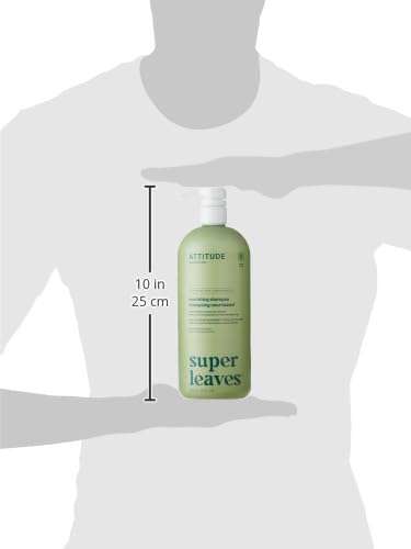 ATTITUDE Nourishing Hair Shampoo, EWG Verified, For Dry and Damaged Hair, Naturally Derived Ingredients, Vegan and Plant Based, Grapeseed Oil and Olive Leaves, 32 Fl Oz - Image 7