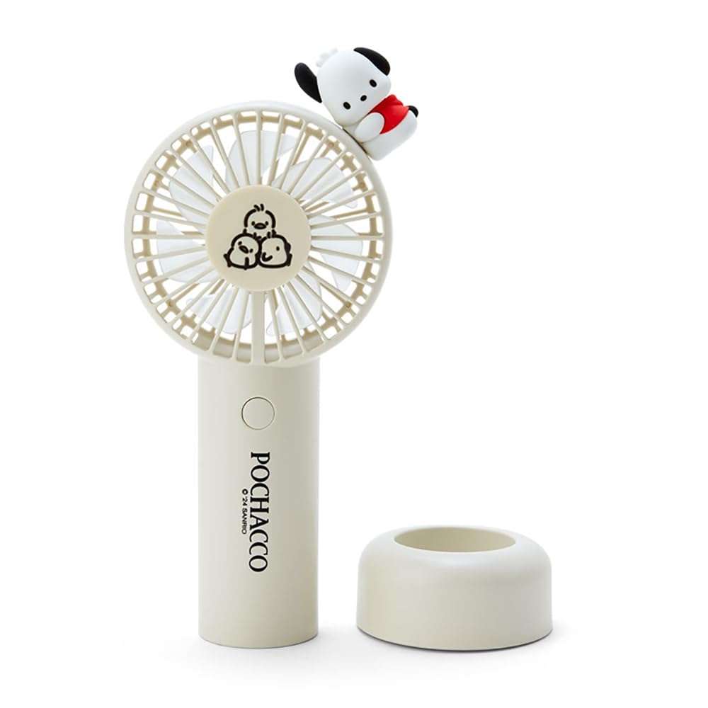 Sanrio 212199 2-Way Fan Pochacco Pochacco 7.1 x 3.9 x 1.6 inches (18 x 10 x 4 cm), Character - Image 1