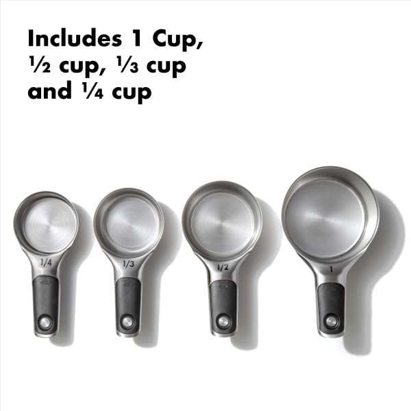 OXO Good Grips 4 Piece Stainless Steel Measuring Cups with Magnetic Snaps - Image 3