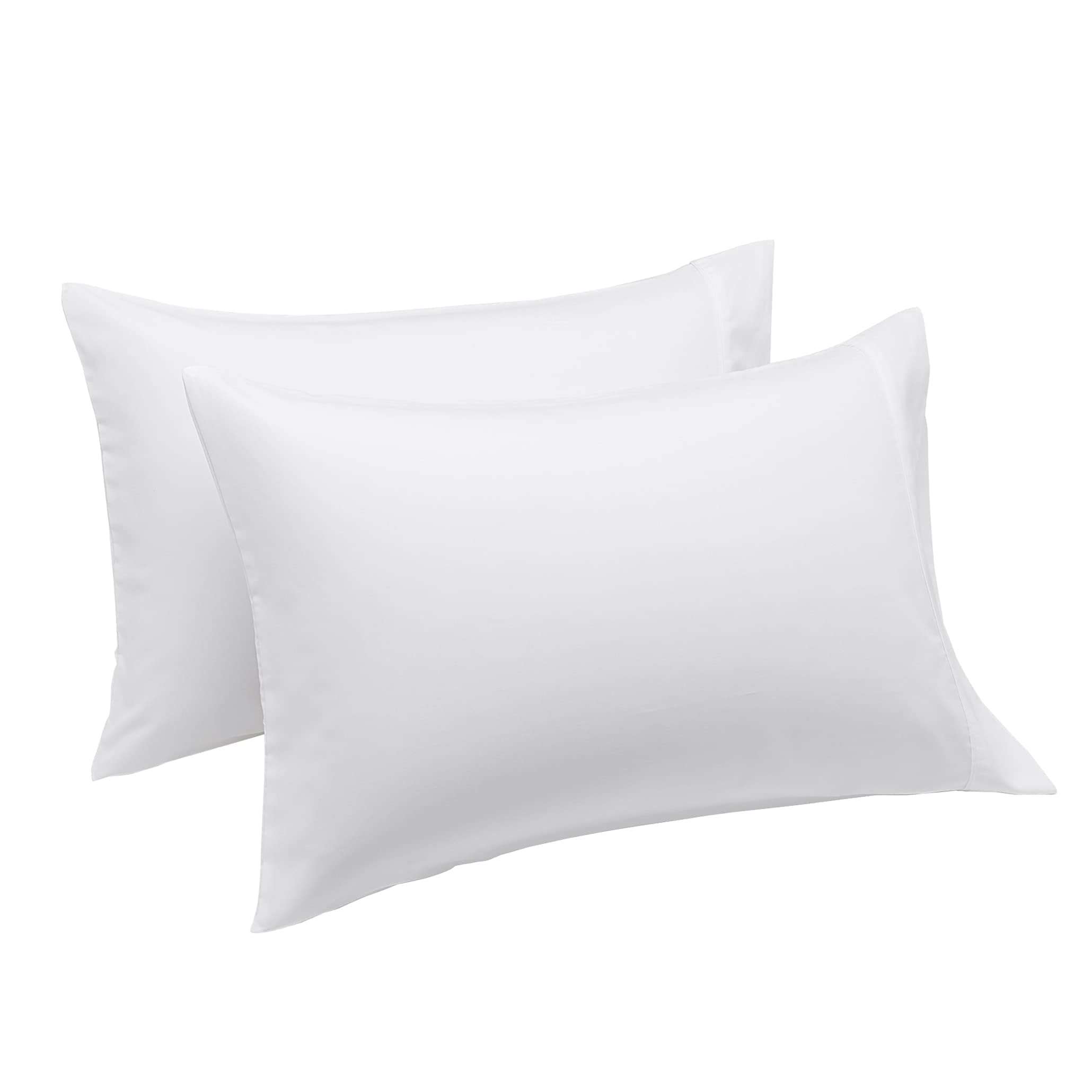 Amazon Basics Standard Pillow Cases Set of 2 - Lightweight, Super Soft Easy Care Microfiber, Bright White, 30" L x 20" W, Pillows Not Included - Image 3