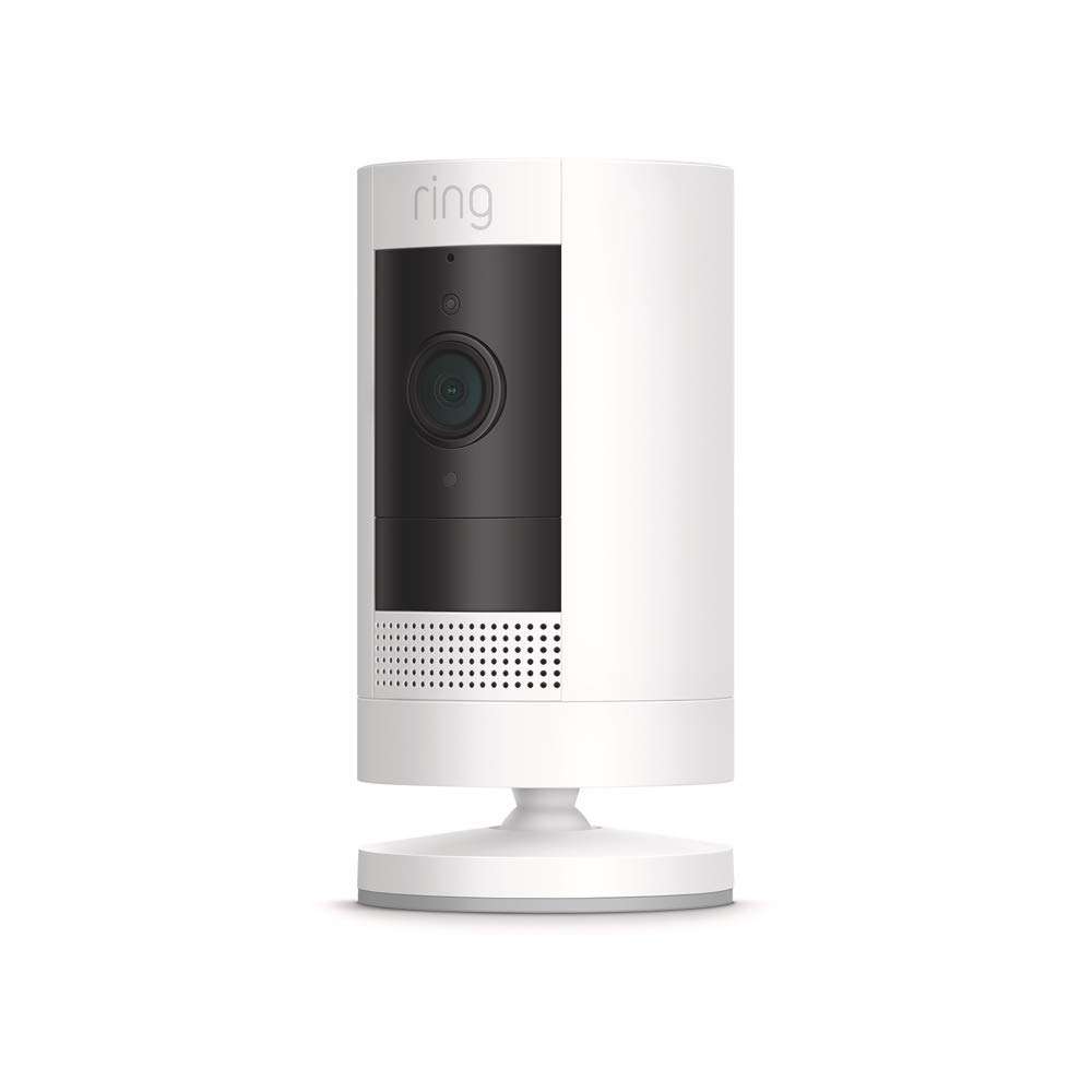 Ring Outdoor Cam (Stick Up Cam) | Weather-Resistant Outdoor Camera, Live View, Color Night Vision, Two-Way Talk, Motion alerts, Works with Alexa | White - Image 1