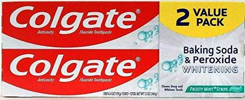 Colgate Colgate baking soda and peroxide whitening toothpaste, frosty mint - 6 ounce (twin pack), 12 Fl Oz - Image 1