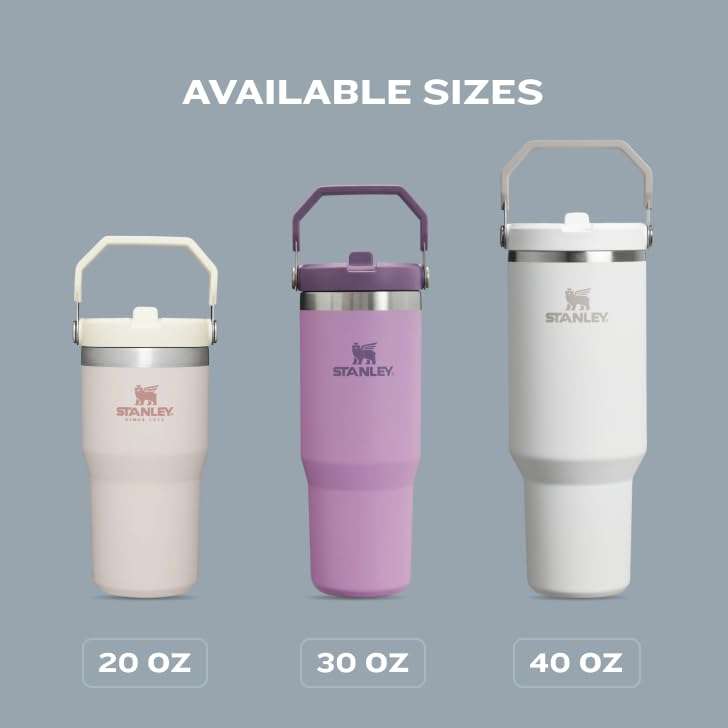 Stanley IceFlow Flip Straw Tumbler with Handle 30 oz | Twist On Lid and Flip Up Straw | Leak Resistant Water Bottle | Insulated Stainless Steel |BPA-Free | Lilac - Image 8