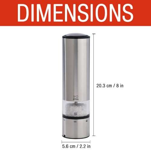 Peugeot Electric Salt & Pepper Mill Set - Stainless (Elis U'select Stainless Steel) - Image 4