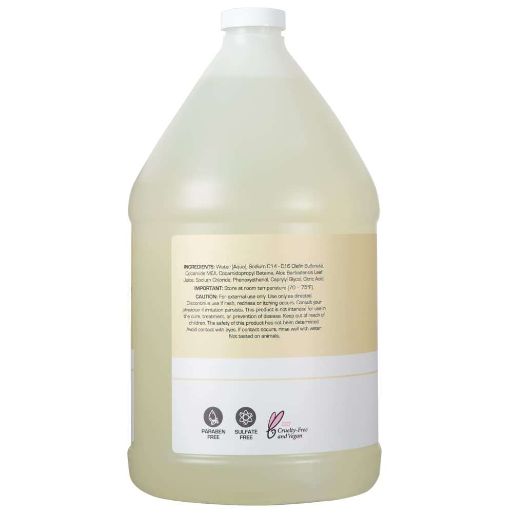 Ginger Lily Farms Club & Fitness Conditioning Liquid Hand Soap Refill, 100% Vegan & Cruelty-Free, Fragrance Free, 1 Gallon (128 fl oz) - Image 3