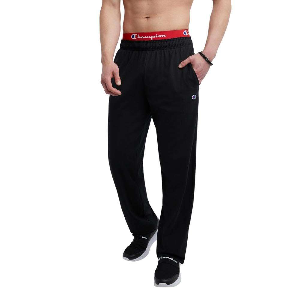 Champion mens Pants, Everyday Cotton, Lightweight Open-hem Lounge Pants for Men (Reg. Or Big & Tall)Track Pants - Image 1