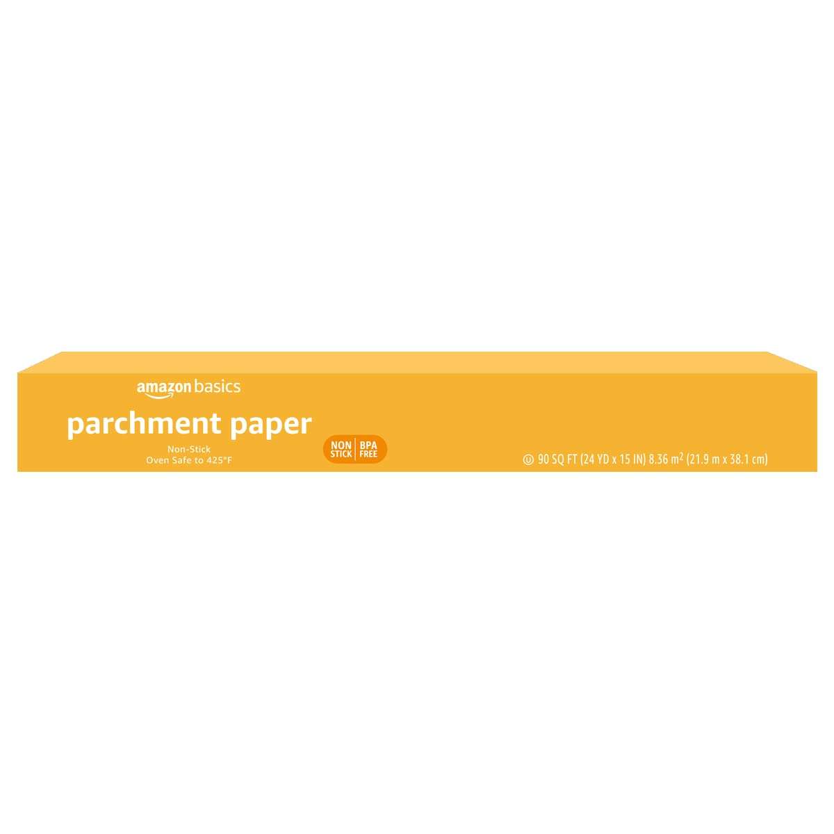 Amazon Basics Parchment Paper for Baking, Non-Stick, 90 Sq Ft Roll, 1 Pack - Image 1