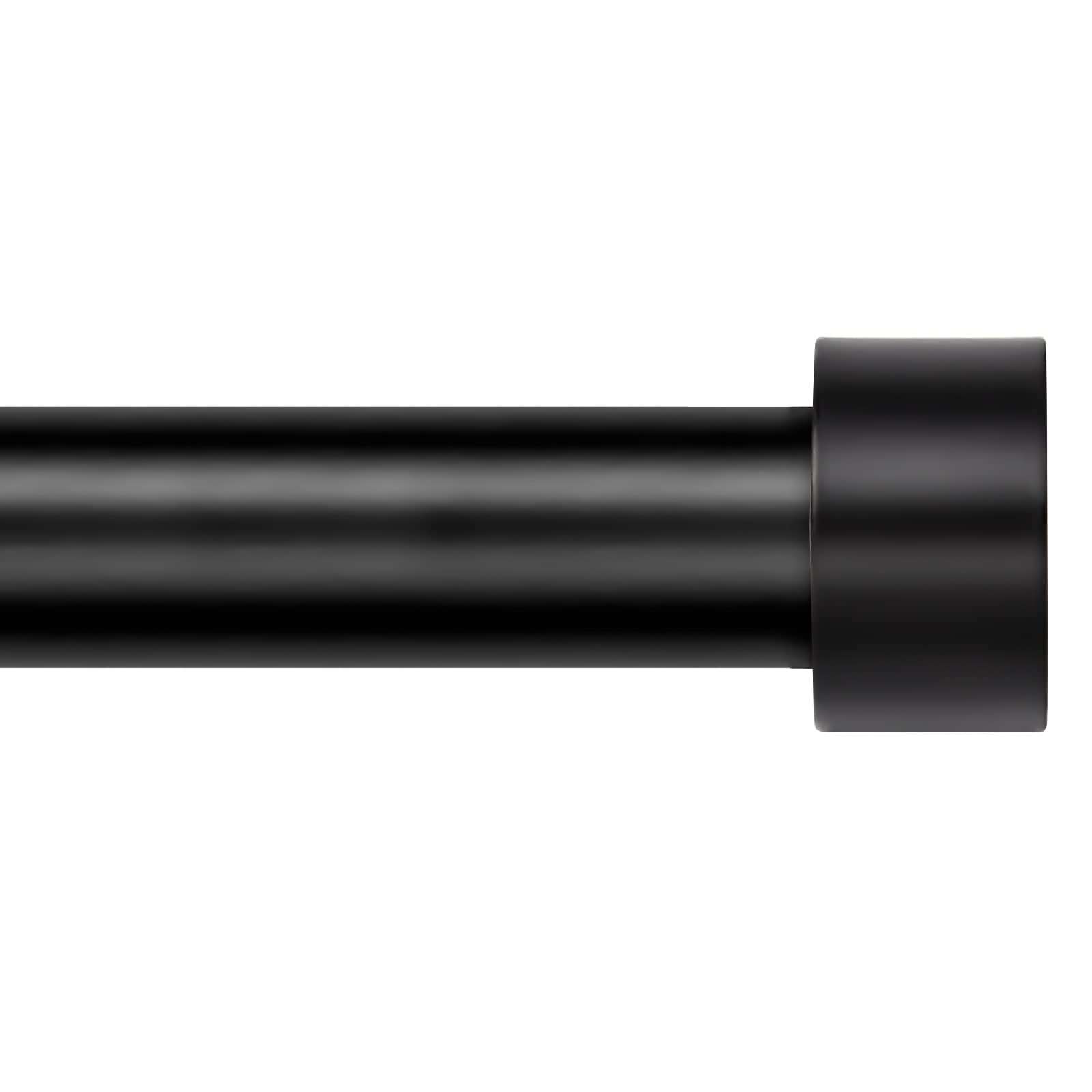 Zeerobee Curtain Rods for Windows 48 to 84, Black Curtain Rod, Adjustable 1 Inch Heavy Duty Outdoor/Indoor Modern Drapery Pole, 32"-86" - Image 1