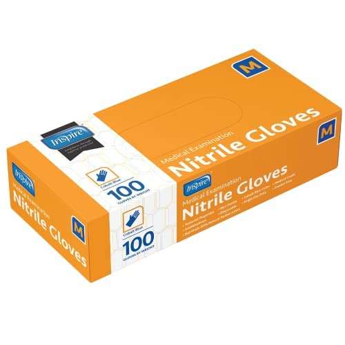 Inspire Nitrile Gloves Medical Examination | 4.5 Grade The Original Quality Stretch Cobalt Blue | Disposable Latex Free Doctors,EMT, Food Service, Cleaning, Janitorial, Household, Hospitals and More - Image 8