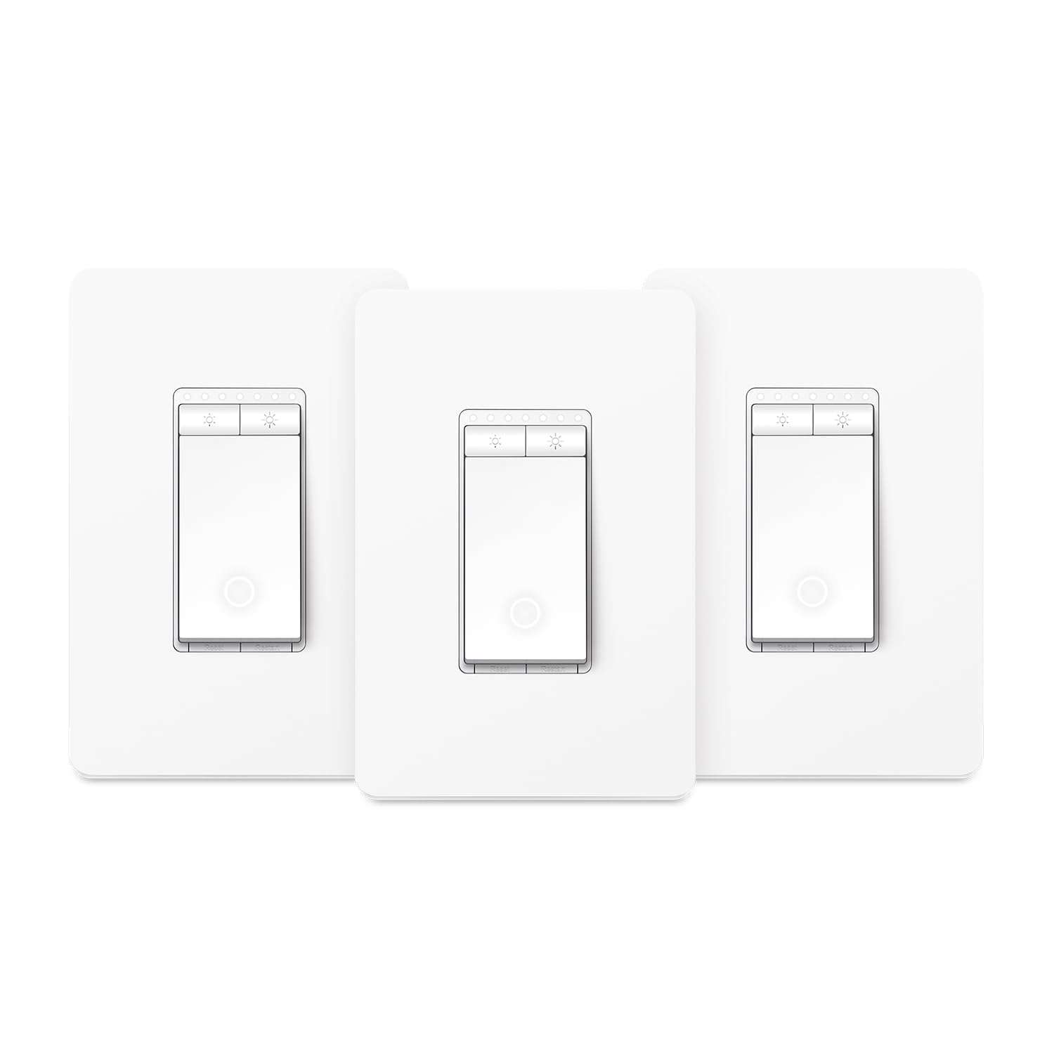 Kasa Smart Dimmer Switch HS220P3, Single Pole, Needs Neutral Wire, 2.4GHz Wi-Fi Light Switch Works with Alexa and Google Home, UL Certified,, No Hub Required, 3-Pack - Image 1