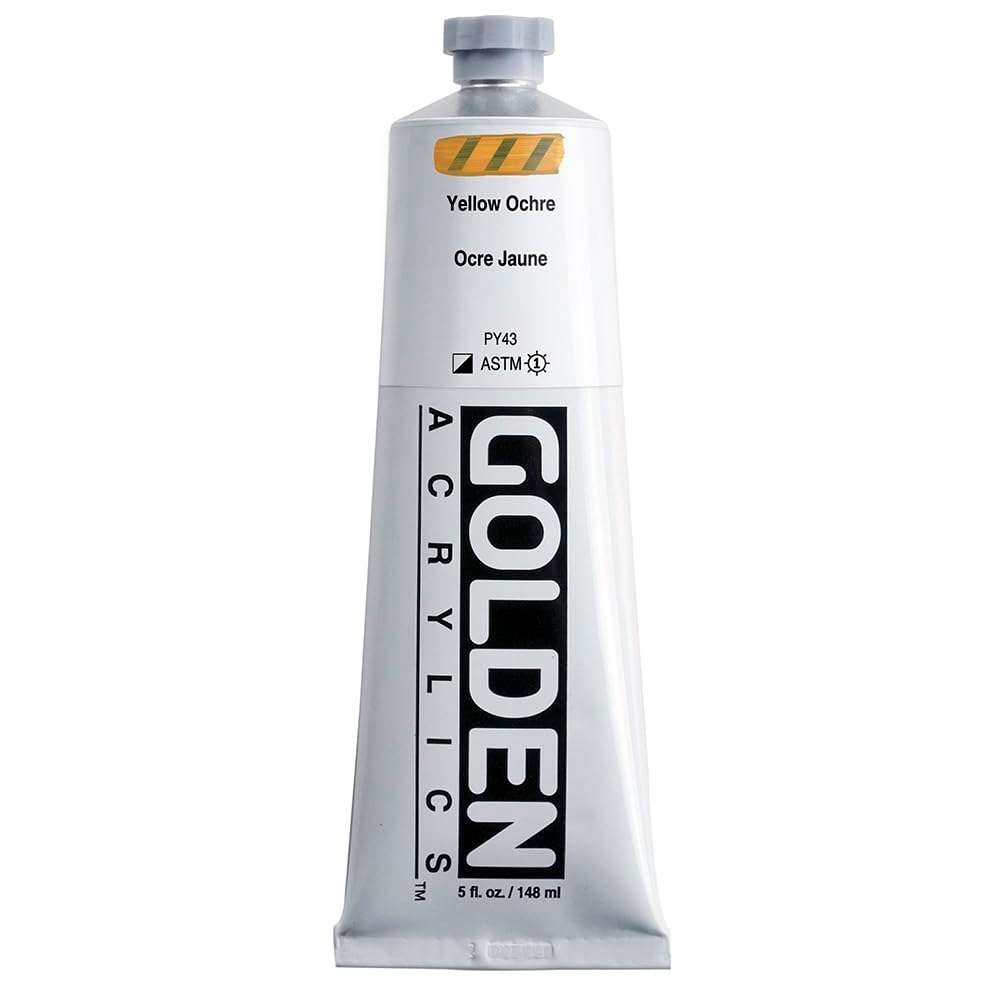 5 Oz Heavy Body Acrylic Color Paints Color: Yellow Ochre - Image 1