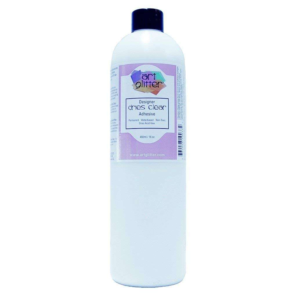 Art Institute Glitter Dries Clear Adhesive Glue 16 Ounce (Flat Cap) Refill Bottle, … - Image 1
