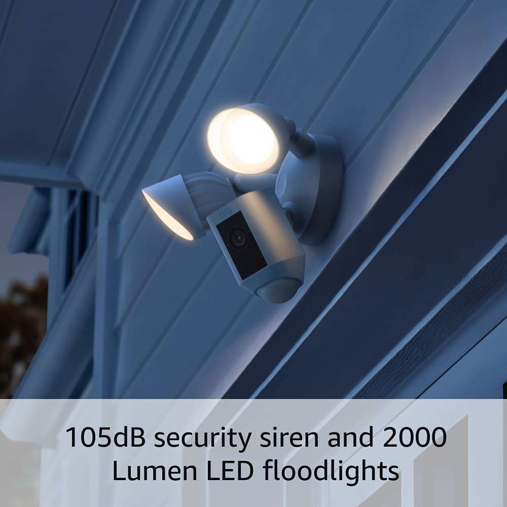 Ring Floodlight Cam Wired Plus — Outdoor home or business security with motion-activated 1080p HD video and floodlights, (2021 release) White - Image 4