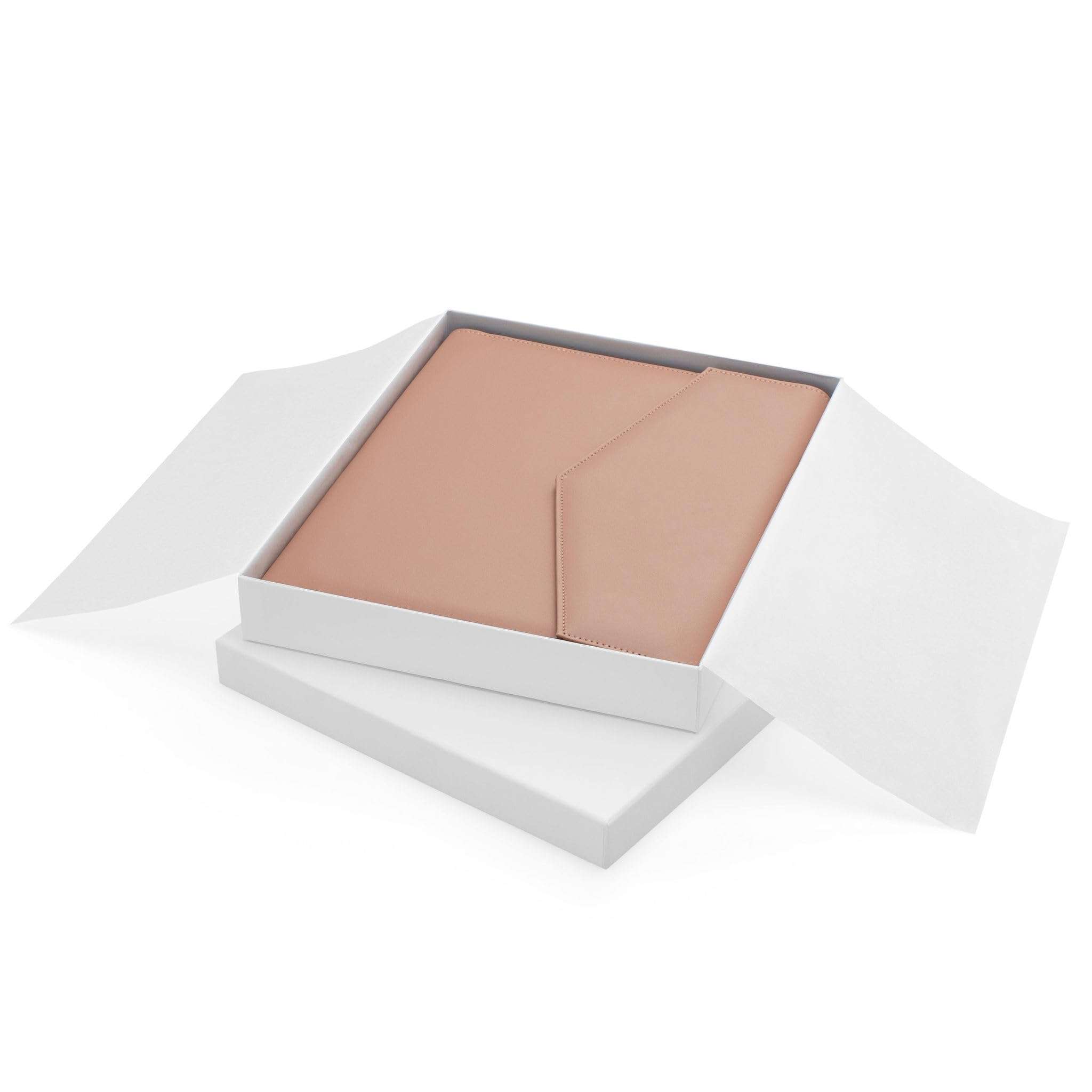 FOREVERMORE PORTFOLIOS Padfolio Binder Organizer for Women | Faux Leather Portfolio Folder for Resume, Documents, Notebook, Tablet and Business Cards | Notepad Included - Pink - Image 6