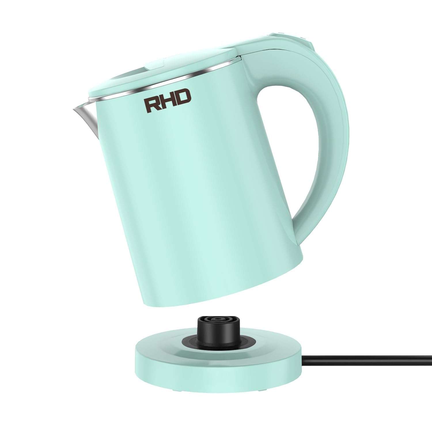 0.5L Small Portable Electric Kettles for Boiling Water, Stainless Steel Travel Kettle, Fast Boil Teapot, Boil-Dry Protection & Auto Shut-Off, Perfect For Traveling Cooking, Coffee, Tea, Eggs(Green) - Image 1