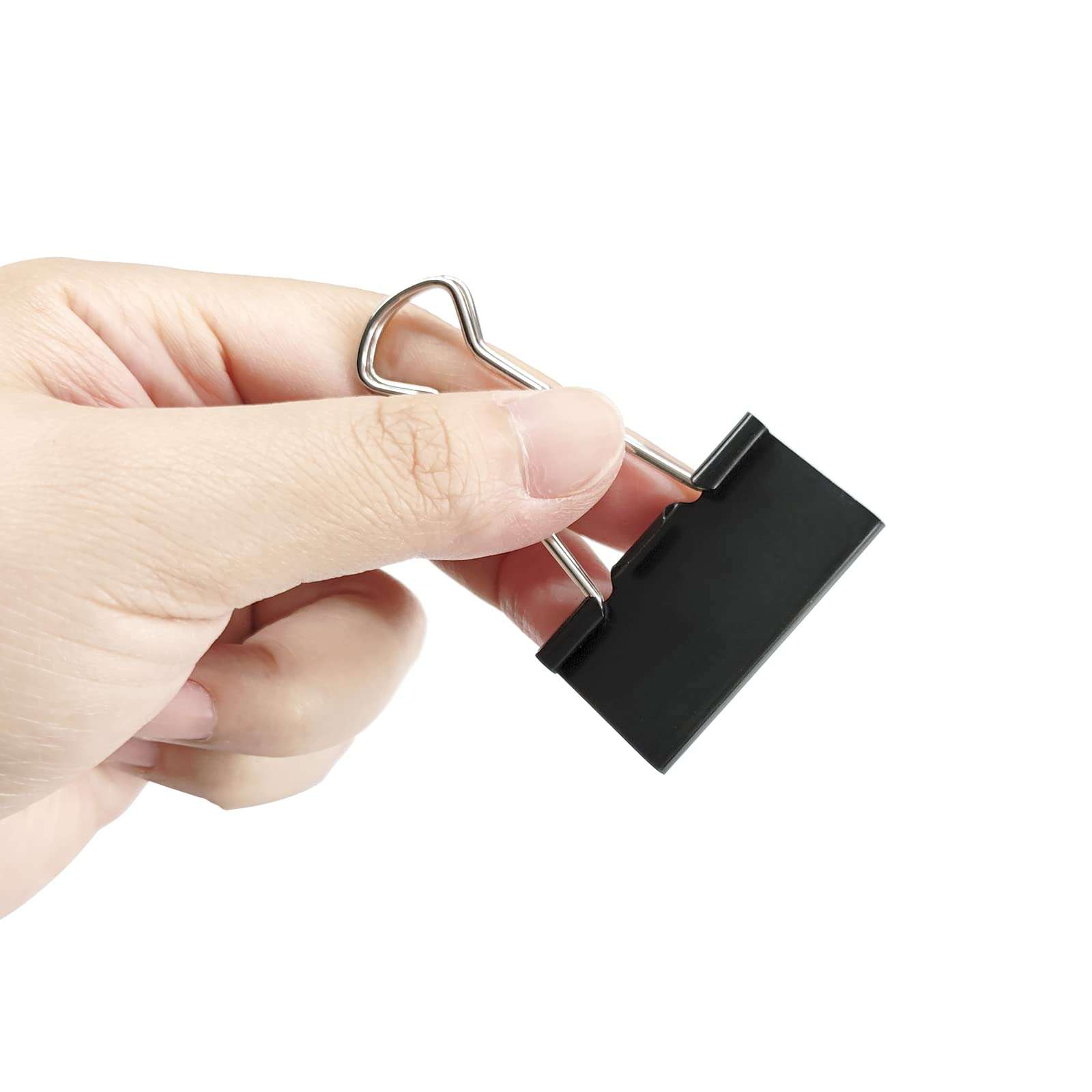 DSTELIN Large Binder Clips 1.6-Inch (24 Pack), Big Paper Clamps Clips for Office Supplies, 1.6-Inch/41mm Width, 0.7-Inch/18mm Capacity, Black - Image 6
