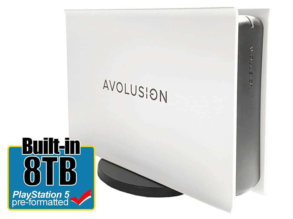 Avolusion PRO-5X (White) 8TB USB 3.0 External Gaming Hard Drive for PS5 / PS4 Game Console (Renewed) - Image 2