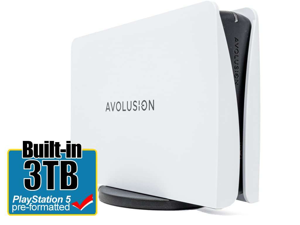Avolusion PRO-5Y (White) 3TB USB 3.0 External Gaming Hard Drive for PS5 / PS4 Game Console - 2 Year Warranty (Renewed) - Image 2