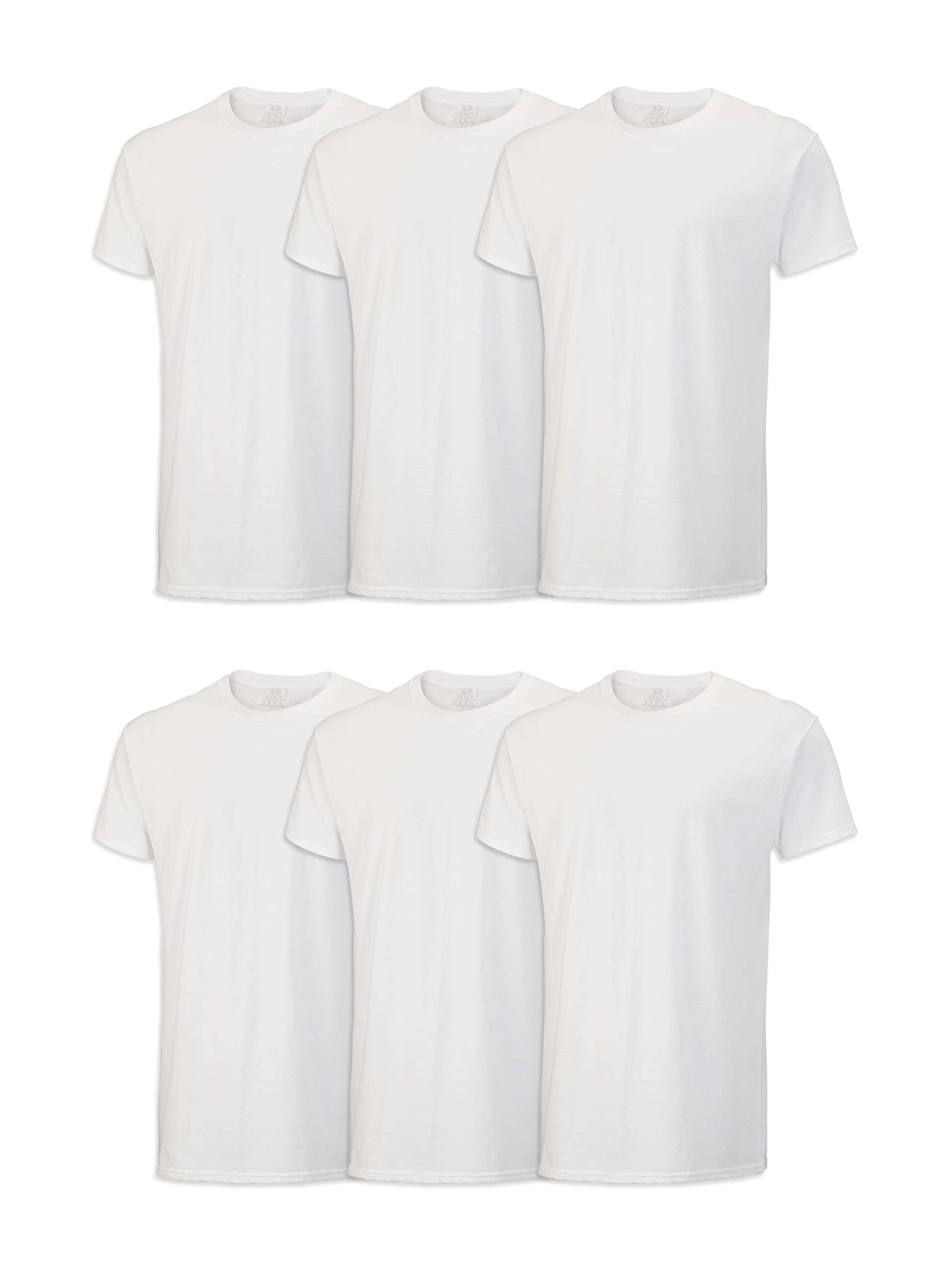Fruit of the Loom Men's Undershirts, Moisture Wicking & Tag Free, Short Sleeve Crew T-Shirts - Image 1