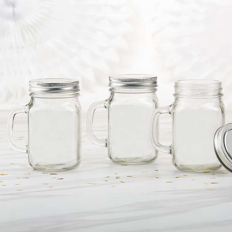 36PCS 12 oz. Large Glass Jars with Lids and Handles, Kate Aspen Mason Jars Mugs, Wide Mouth Drinking Glass and DIY Favor Decor for Wedding, Bridal Shower, Baby Shower Party - Image 4