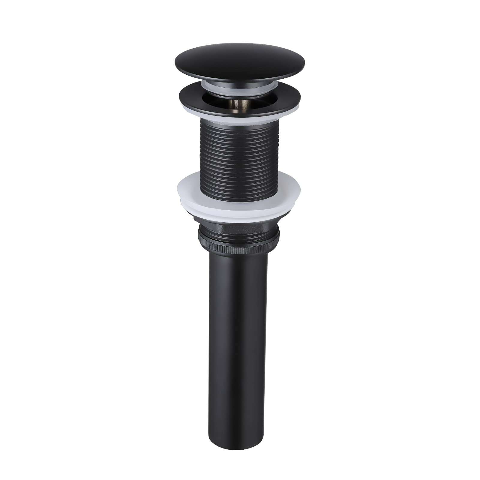 KES Bathroom Sink Drain Without Overflow Vessel Sink Lavatory Vanity Pop Up Drain Stopper Matte Black, All Metal Rustproof Brass and 304 Stainless Steel, S2008D-BK - Image 1