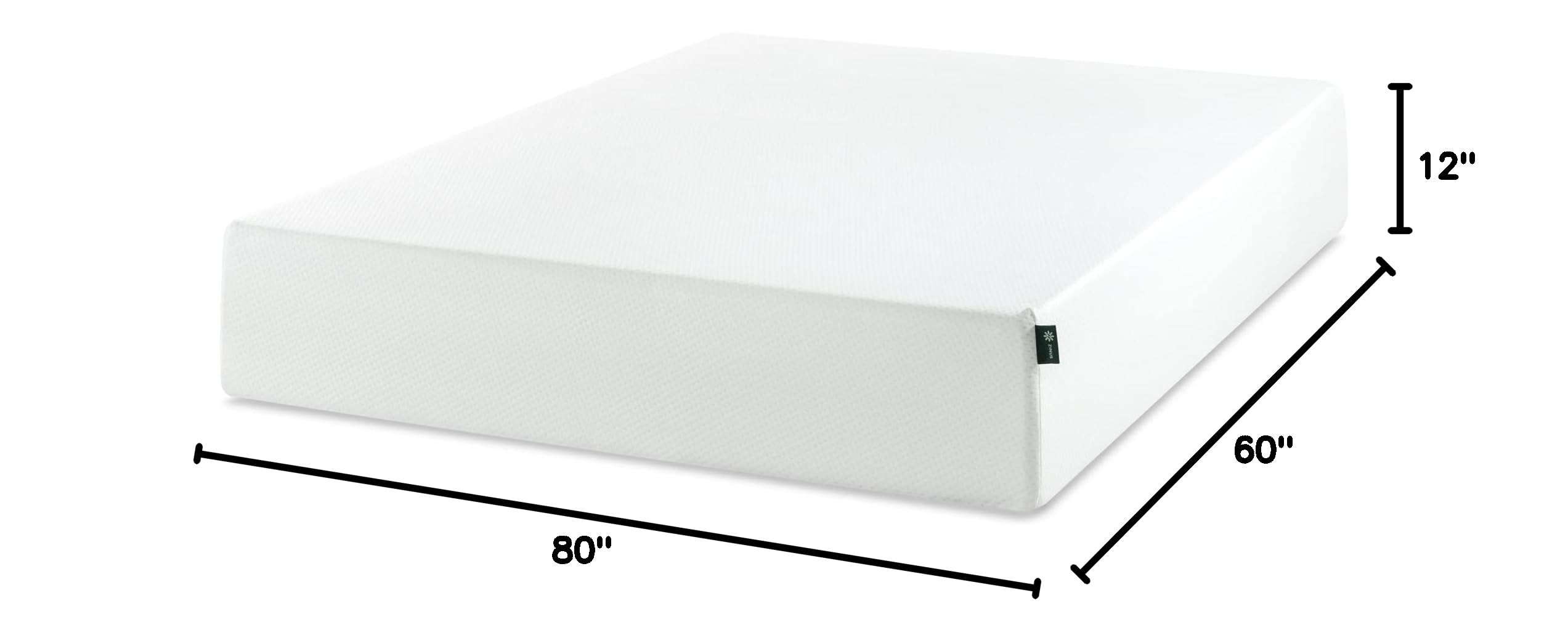ZINUS 12 Inch Queen Green Tea Memory Foam Mattress [New Version], Fiberglass free, Medium Firm Feel, Zoned Pressure Relief, Certified Safe Foams & Fabric, Mattress in A Box - Image 2