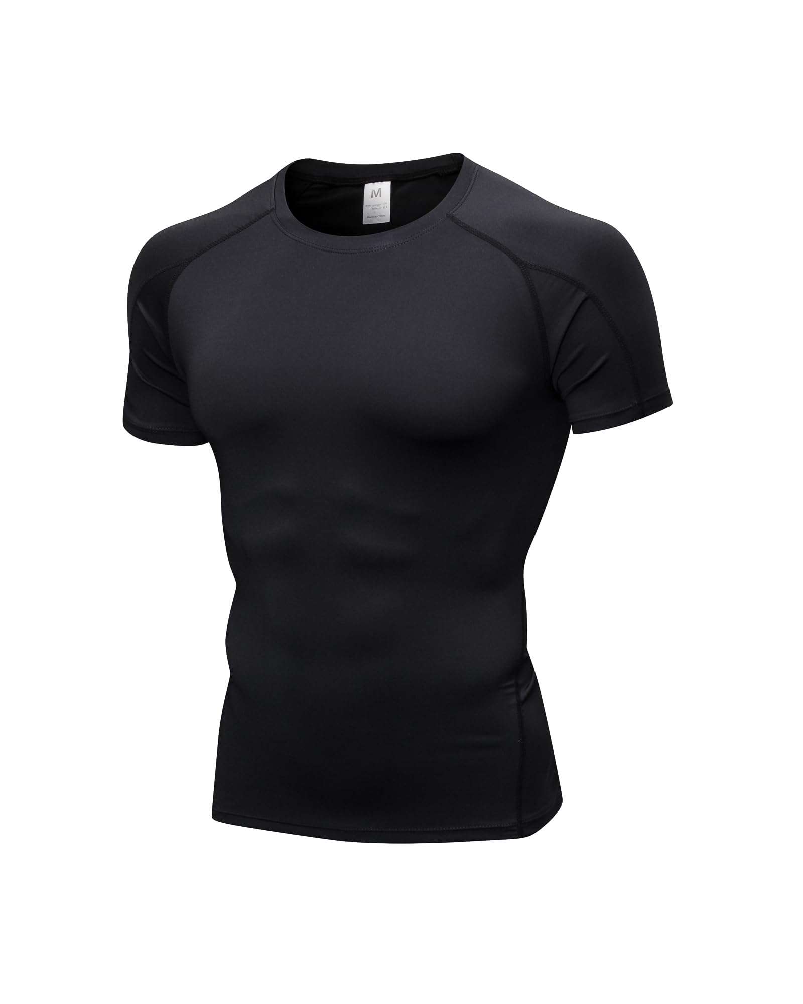 Men's Athletic Short Sleeve Stretch Compression Shirts Performance T-Shirt Running Workout Tops Quick Dry Baselayer - Image 1