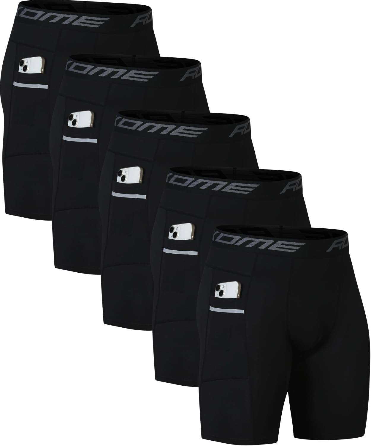 Roxdme 5 or 1 Pack Compression Shorts Men Spandex Sport Shorts Athletic Workout Running Tights Performance Underwear - Image 1