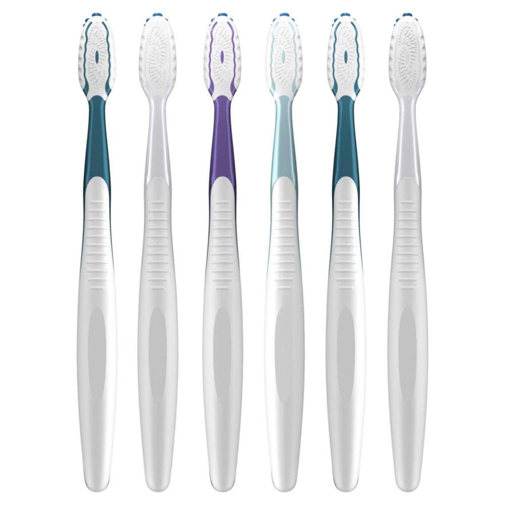 Oral-B Pro Health CrossAction All in One Soft Toothbrushes, Deep Plaque Fighter, Rounded Bristles Gentle on Teeth, Tongue and Cheek Cleaner, Gum Stimulators, 6 Count, Tooth Brush Pack - Image 8