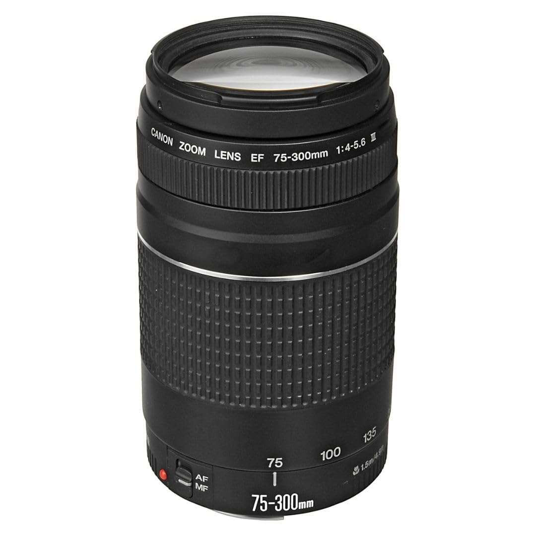 Canon EF 75-300mm f/4-5.6 III Telephoto Zoom Lens for Canon SLR Cameras, 6473A003 (Renewed) - Image 1