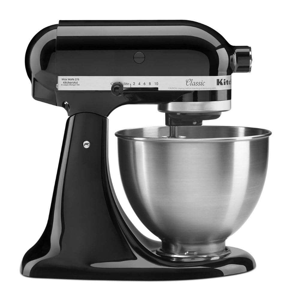 KitchenAid Classic Series 4.5 Quart Tilt-Head Stand Mixer K45SS, Onyx Black - Image 1