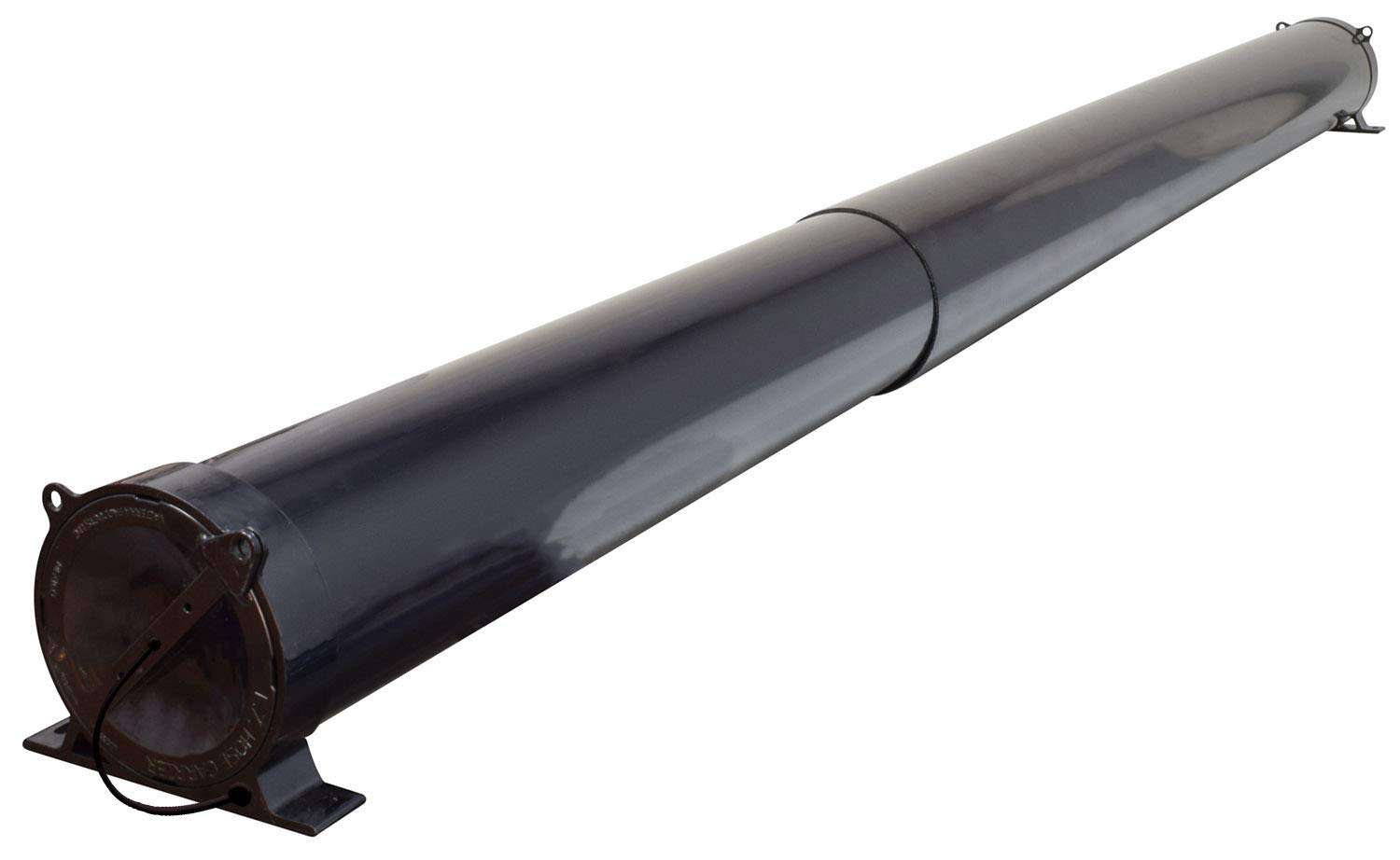 Valterra A04-5094BK RV Adjustable EZ Hose Carrier with Lockable Door Cap, Black - Image 1