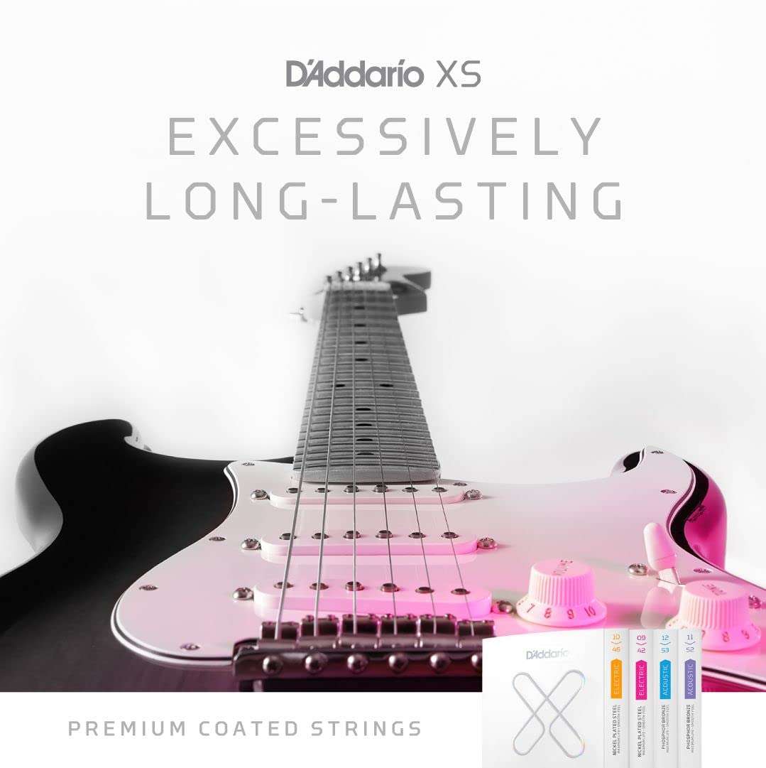 D'Addario Electric Guitar Strings, XS Nickel Coated, XSE1046-3P, Regular Light Gauge 10-46, 6-String Set, Pack of 3 - Image 3