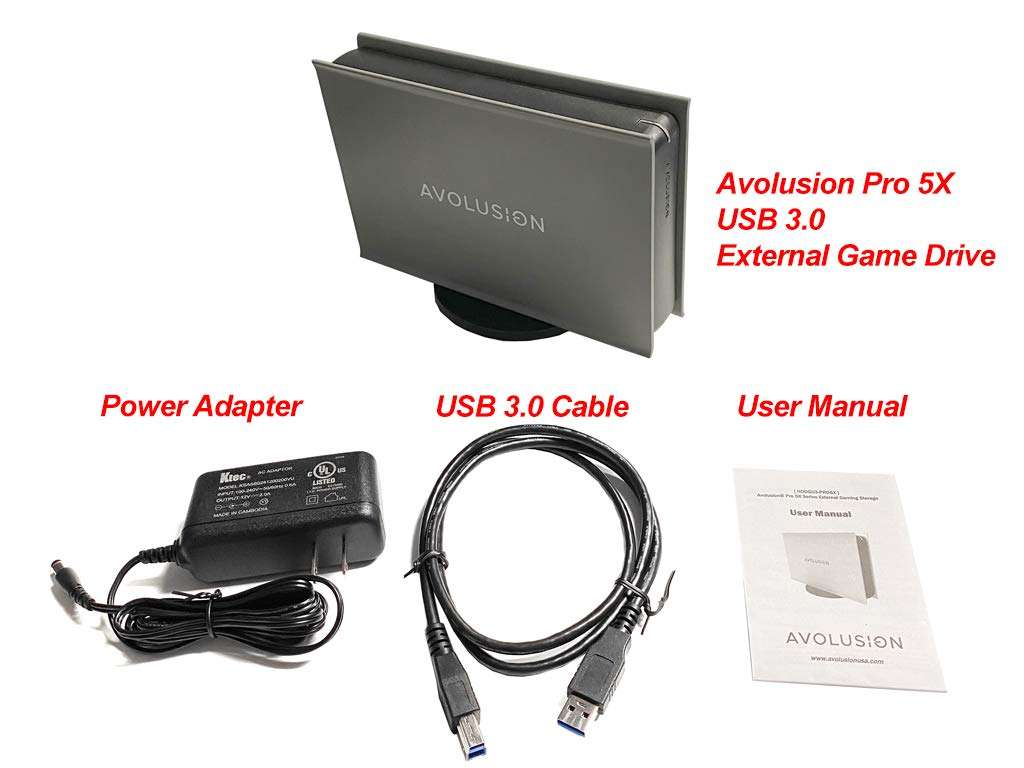 Avolusion PRO-5X Series 8TB USB 3.0 External Gaming Hard Drive Works for PS4 Original, Slim & Pro (Grey) (Renewed) - Image 6