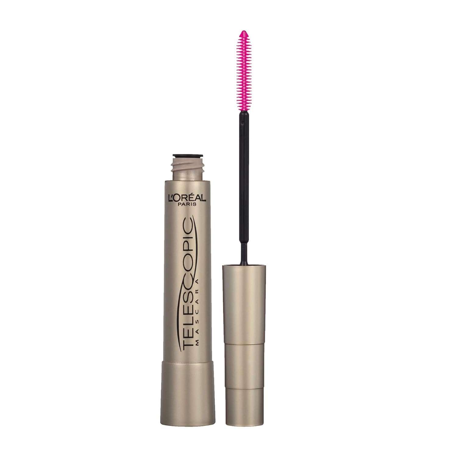 L'Oreal Paris Makeup Telescopic Original Lengthening, Lash Separating Mascara with Dual Precision Brush, Washable, Black Brown, 0.27 Fl Oz., 1 Count - Image 1