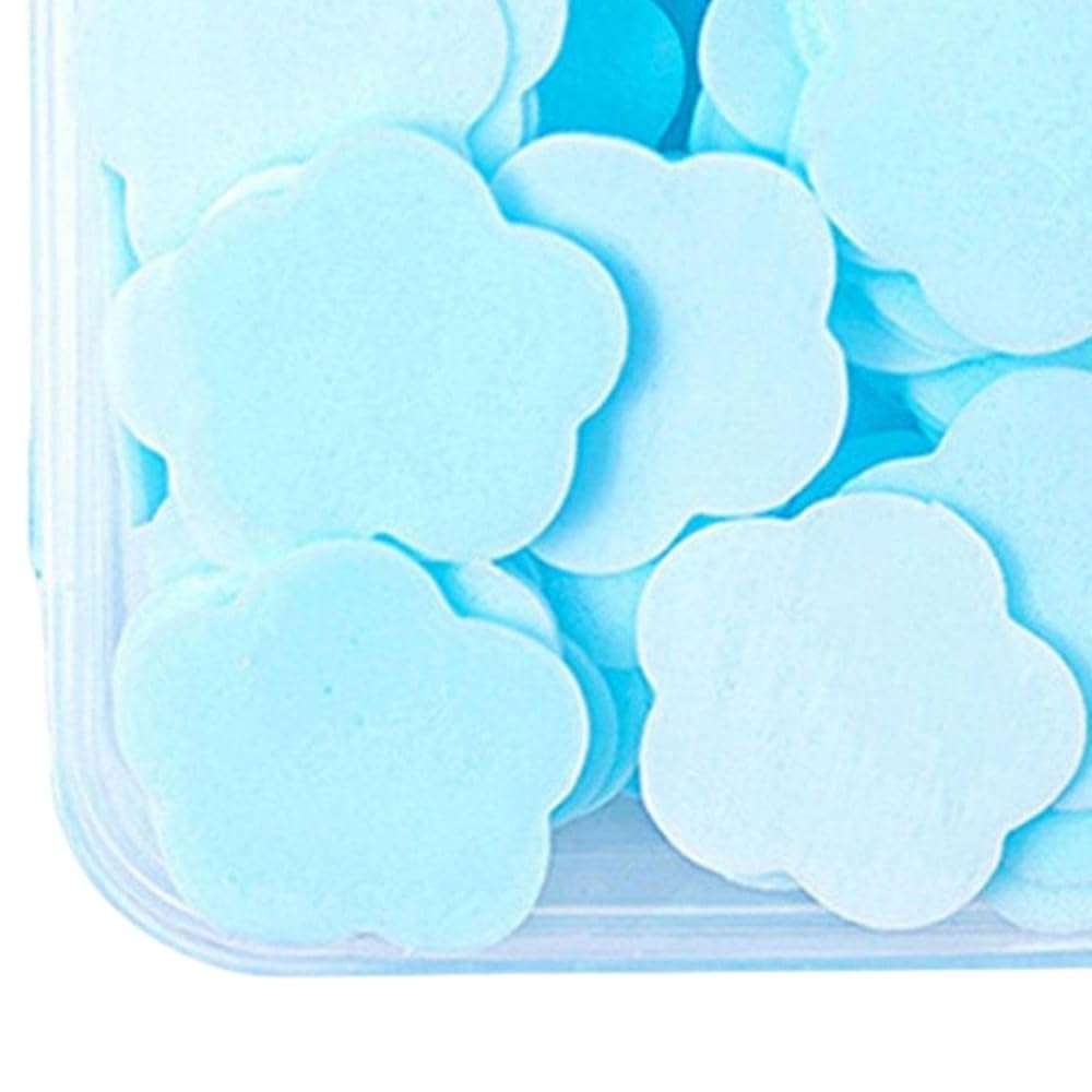 Zenarao Paper Soap, 4 Different Scented Mini Fresh Portable Disposable Petal Hand Wash Sheets, Dissolvable Hand Bath Soap, Suitable for Outdoor, Travel, Camping, 4 Boxes (Approx 400 Sheets) - Image 5