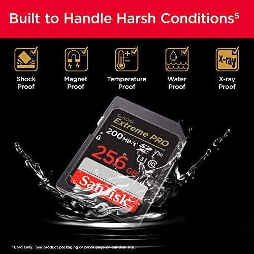 SanDisk 256GB Extreme PRO SDXC UHS-I Memory Card - C10, U3, V30, 4K UHD, SD Card - SDSDXXD-256G-GN4IN, Dark gray/Black - Image 5