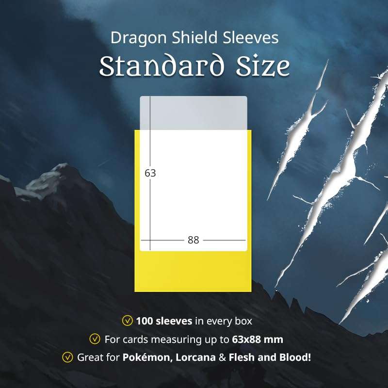 Dragon Shield | Matte Dual Standard Size Card Sleeves | 100 CT - Smooth & Tough Premium TCG Sleeves - Compatible with Pokemon, Flesh & Blood, One Piece & Magic The Gathering | Red/Gold - Image 5