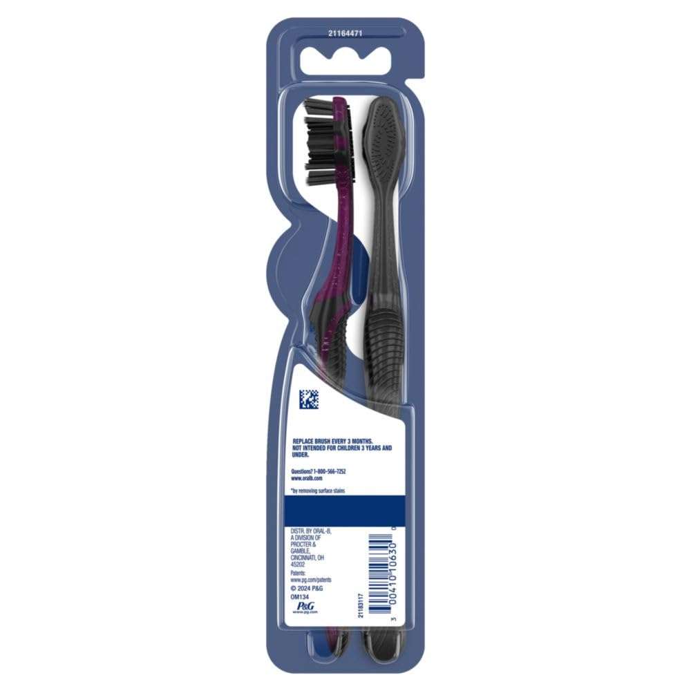 Oral-B Charcoal Toothbrushes, Medium 2ct - Image 8